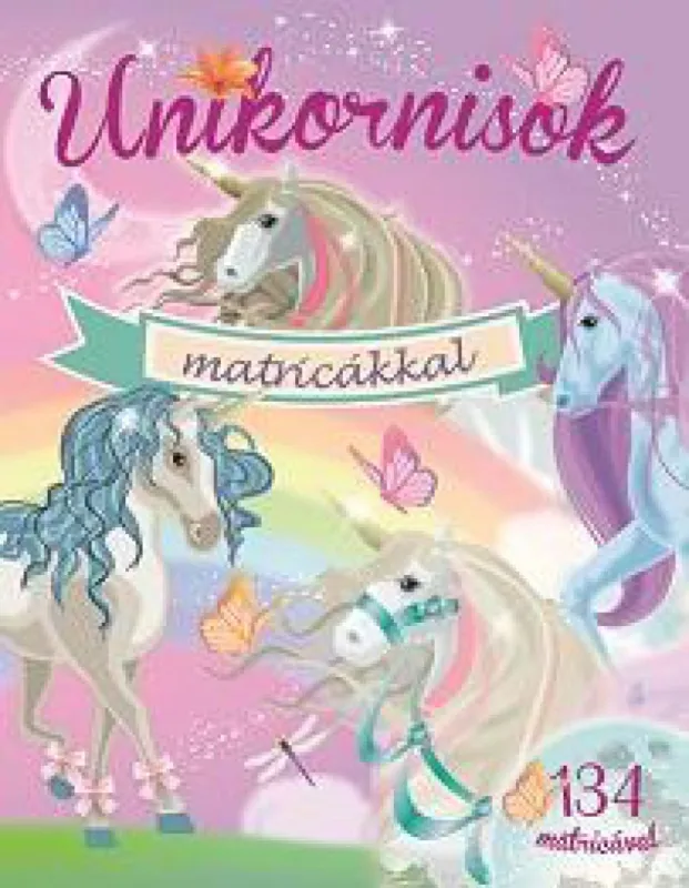 Akciós ár Unikornisok matricákkal - Lila