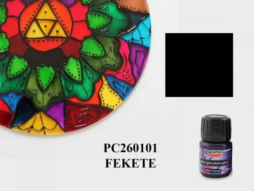 Üveg és porcelánfesték 30ml FEKETE Különleges ajánlat