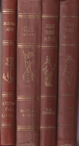Kihagyhatatlan ajánlat 4 db Jules Verne regény: Hatteras kapitány + Világfelfordulás - A francia zászló + Rejtelmes sziget + A tizenötéves kapitány
