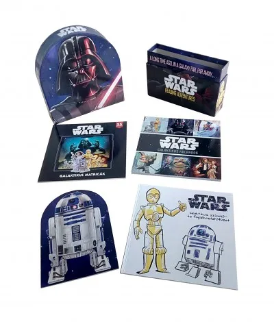 Exkluzív ajánlat Star Wars - Betűfalók könyvtára - Mesekönyv - színezős foglalkoztató - matricás foglalkoztató 25 matricával és R2-D2 figurával