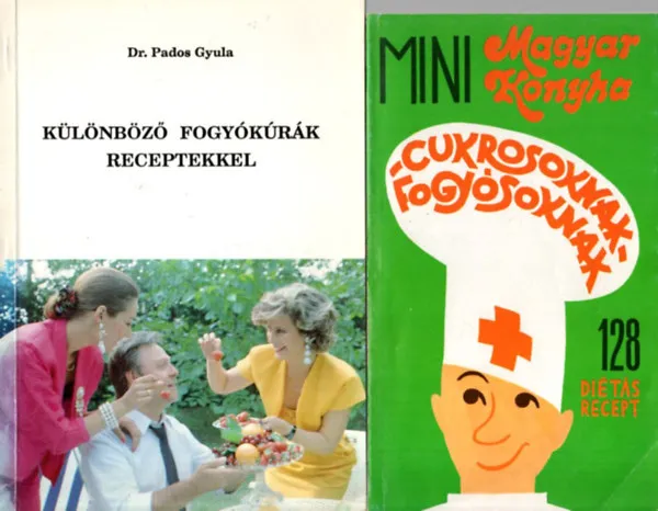 Kihagyhatatlan ajánlat 4 db diétás könyv: Mini Magyar Konyha Cukrosoknak-fogyósoknak, Különböző fogyókúrák receptekkel, A Norbi titok, Vércsoportdiéta-testkontrollal