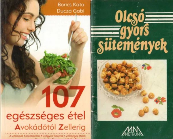Korlátozott ajánlat 4 db Szakácskönyv: Olcsó gyors sütemények + 107 egészséges étel - Avokádótól Zellerig + Rántott húsok, zöldségek + Fűszerkönyv