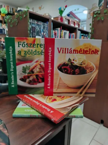 KÖNYVCSOMAG, 4 DB. Readers Digest konyhája - Villámételek, Főszerepben a zöldség, Sajt, tojás, tejtermékek, Rizs, hüvelyesek, gabonafélék Utolsó esély