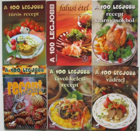 Exkluzív ajánlat 6 db a 100 legjobb sorozatból (Keleti recept, Szárnyas szárnyasokból, szabadtűzön, Falusi étel, Túrós recept, Vadétel)