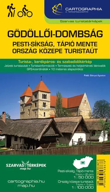Gödöllői-dombság turistatérkép (Szarvas) 2023 Gyors kiszállítás
