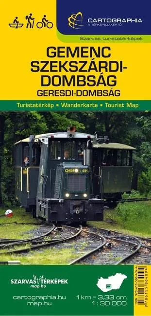 Gemenc, Szekszárdi-dombság, Geresdi-dombság turistatérkép 2023 Legkelendőbb