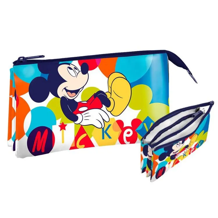 Szezonális akció Disney Mickey gyerek neszeszer, tolltartó 3 rekeszes