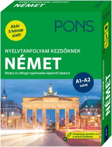 Népszerű PONS Nyelvtanfolyam kezdőknek - Német (könyv+pendrive+online) - Biztos és átfogó nyelvtudás lépésről lépésre - Akár 3 hónap alatt